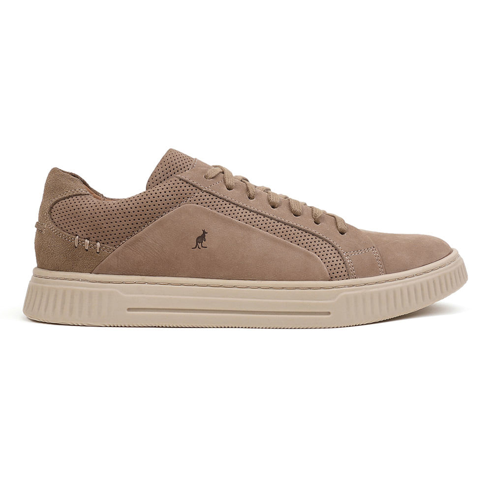 Tenis Nobuck Furinhos - Kaki Claro