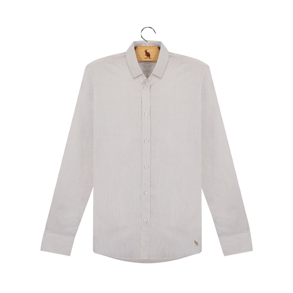 Camisa Listrada Classica - Bege