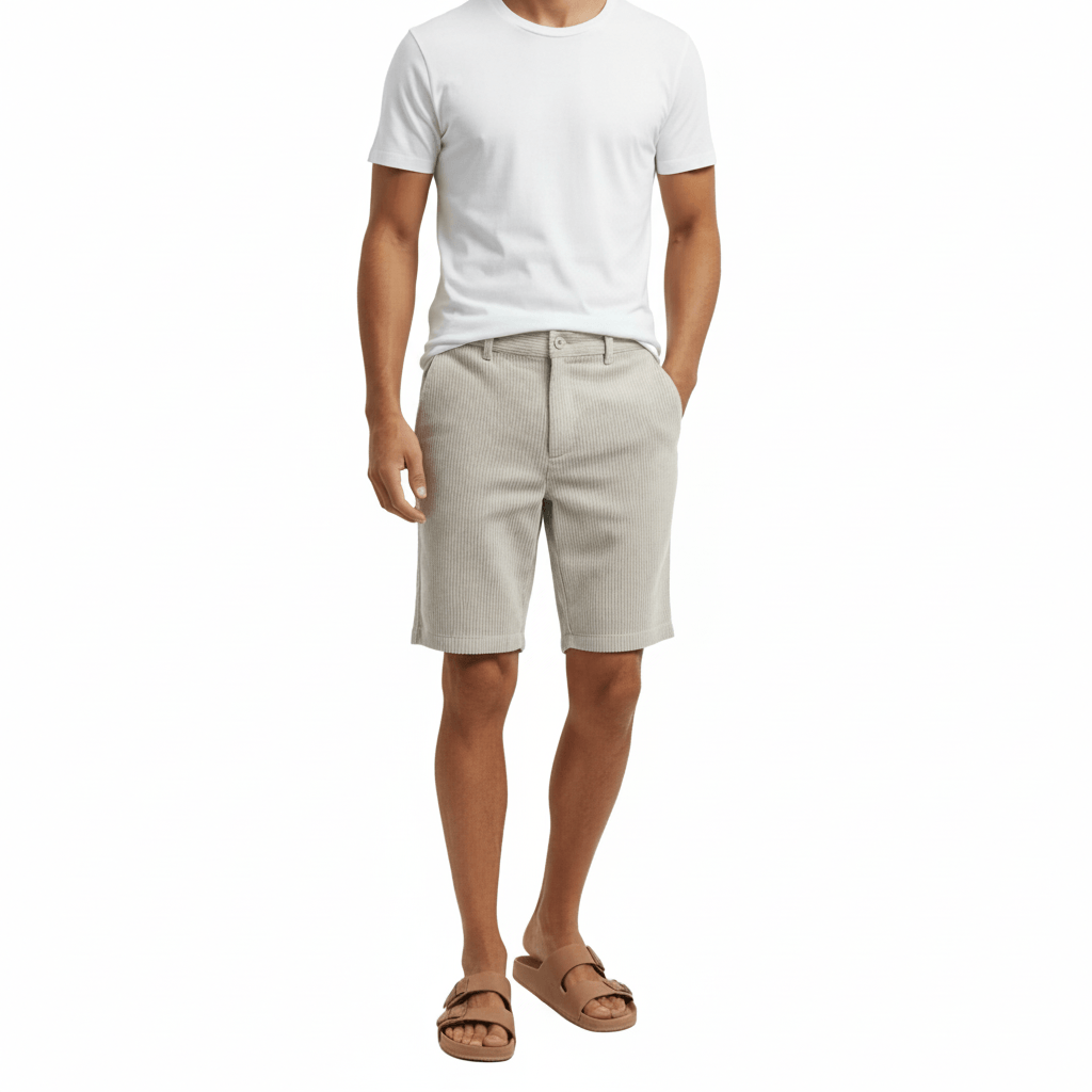 Bermuda Texturizada Basic - Bege
