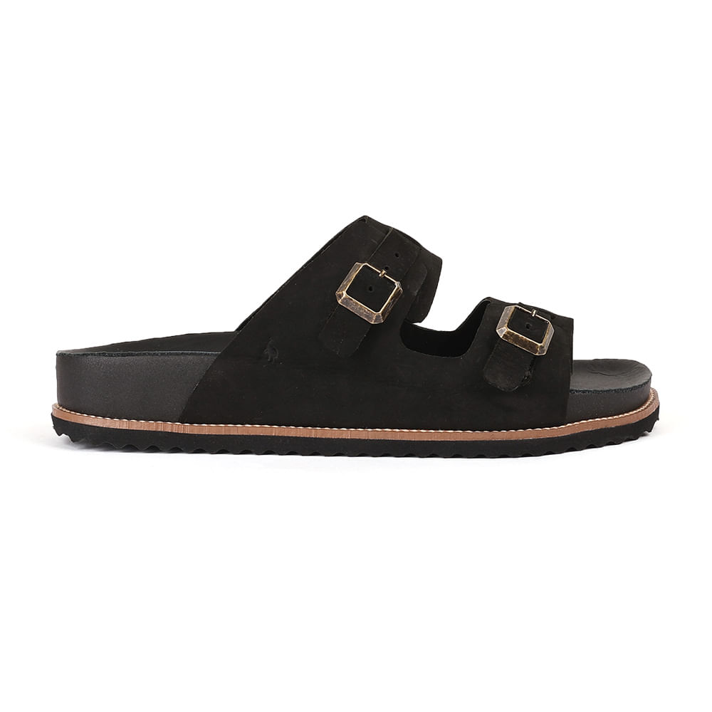 Sandalia Nobuck Fivelas - Preto