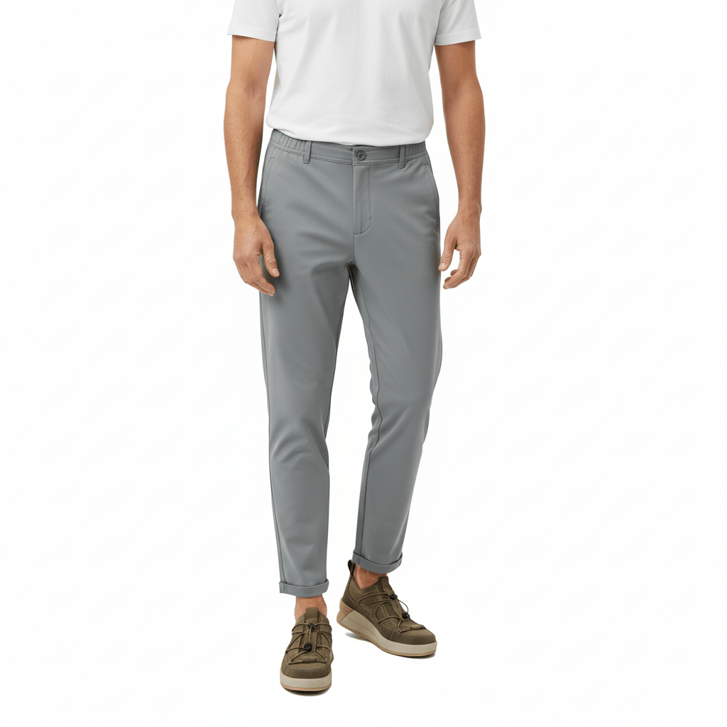 Calca Piquet Basic - Cinza Medio