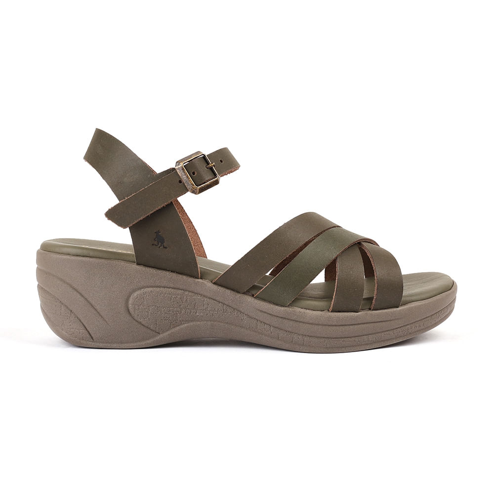 Sandalia New Vegetal Bela - Verde Oliva