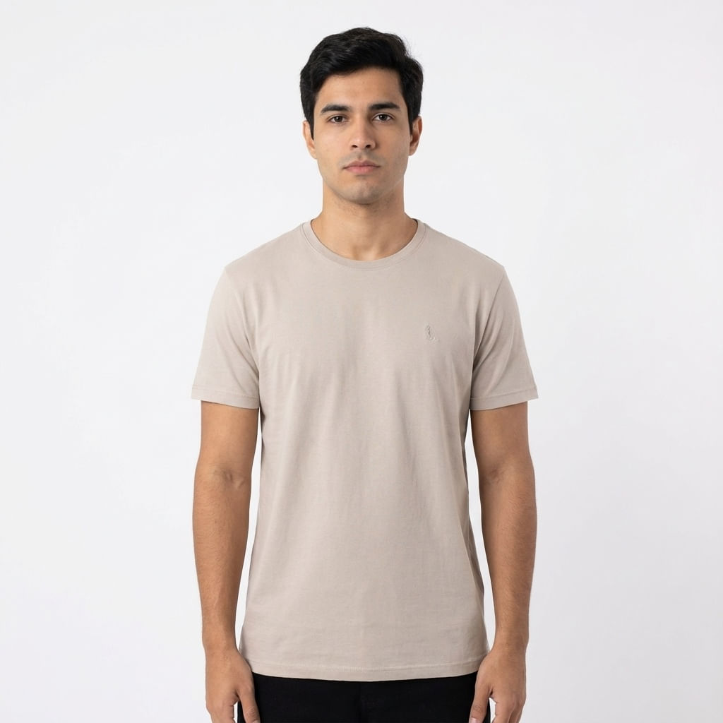 Camiseta Meia Malha Basic - Areia