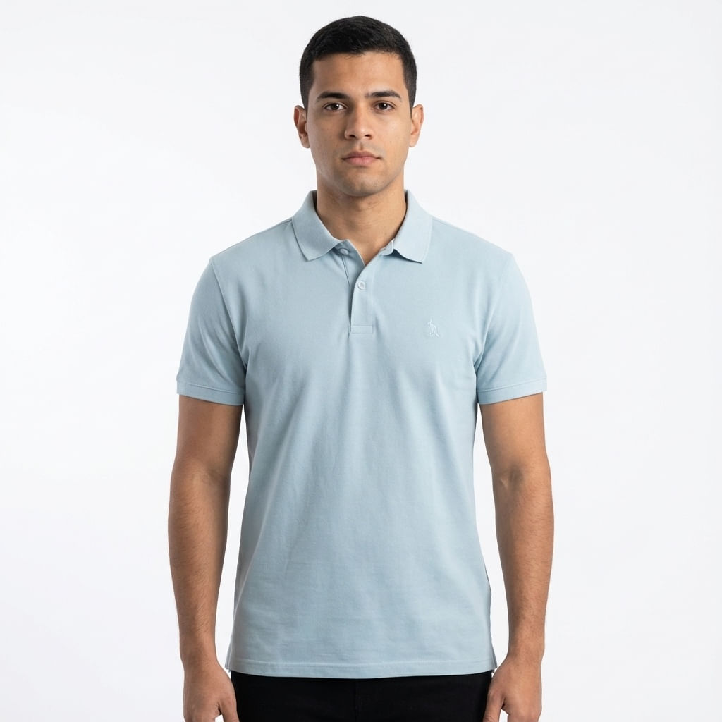Polo Piquet Classica - Azul Claro