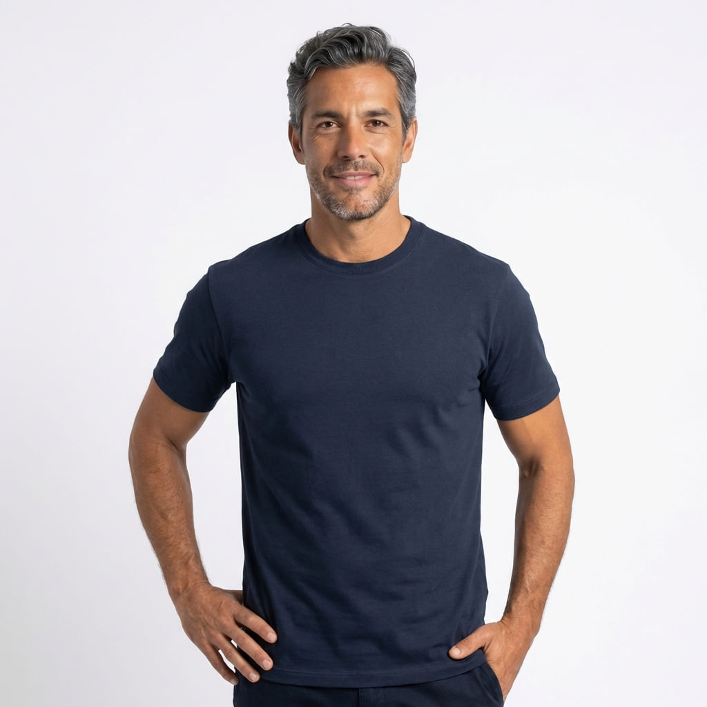 Careca Piquet Pima - Azul Marinho