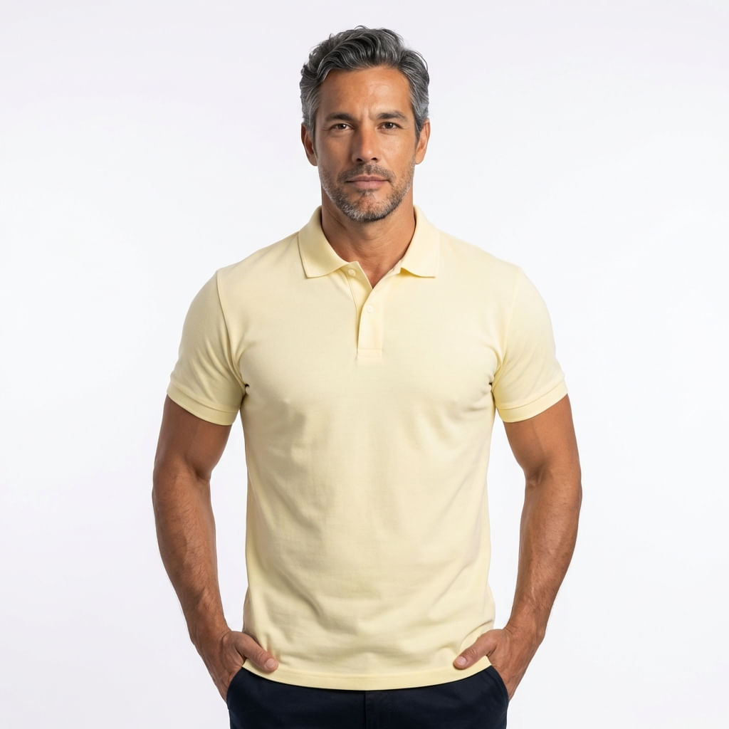 Polo Basic Visc - Marfim