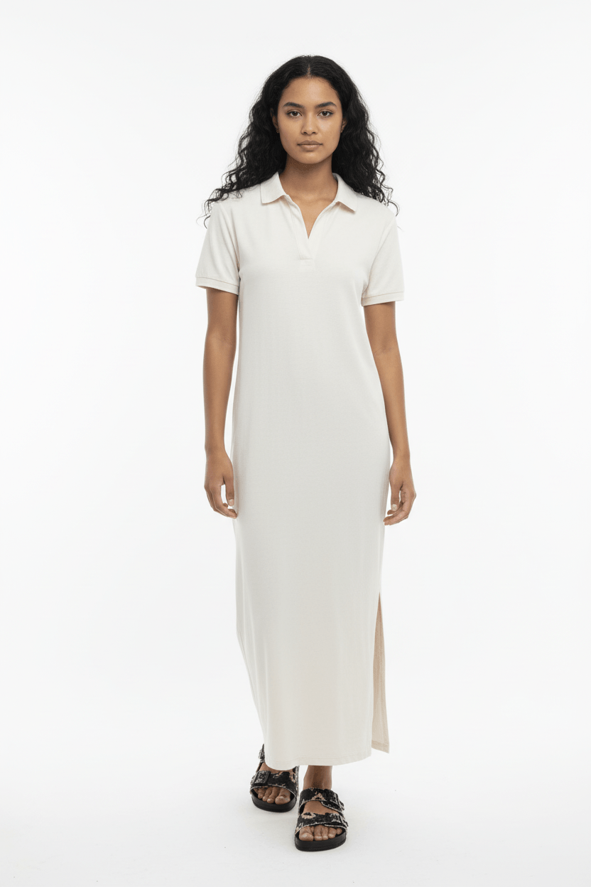 Vestido Polo - Areia