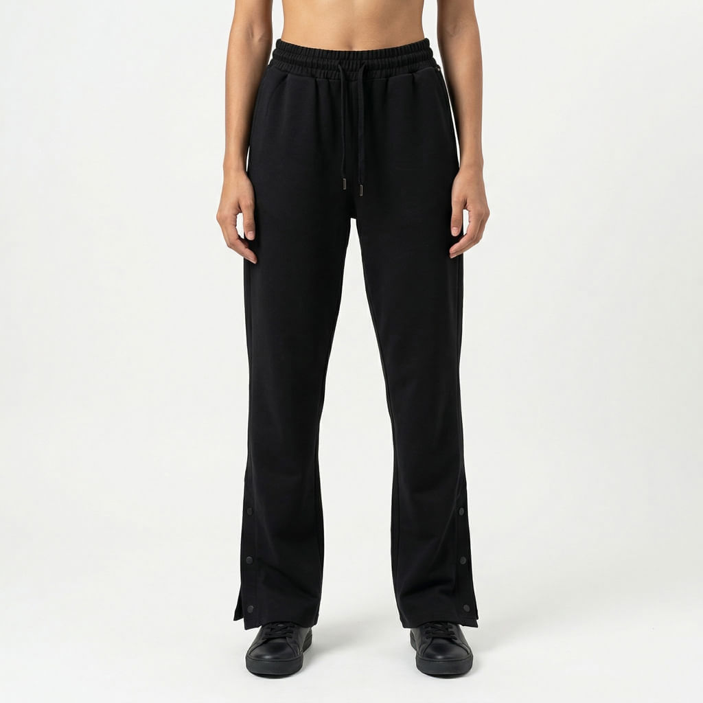 Calça Malha Botoes - Preto