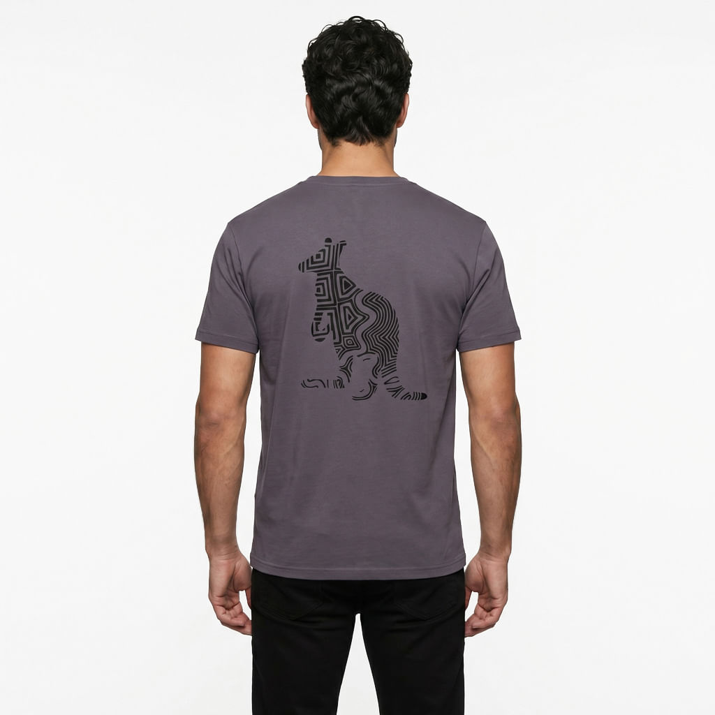 Camiseta Canguru Etnico - Chumbo