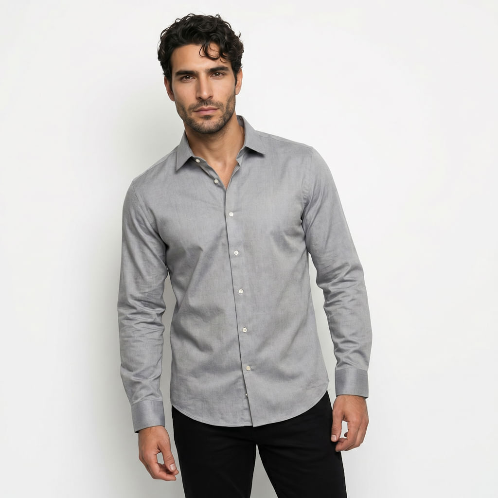 Camisa Fio a Fio - Cinza