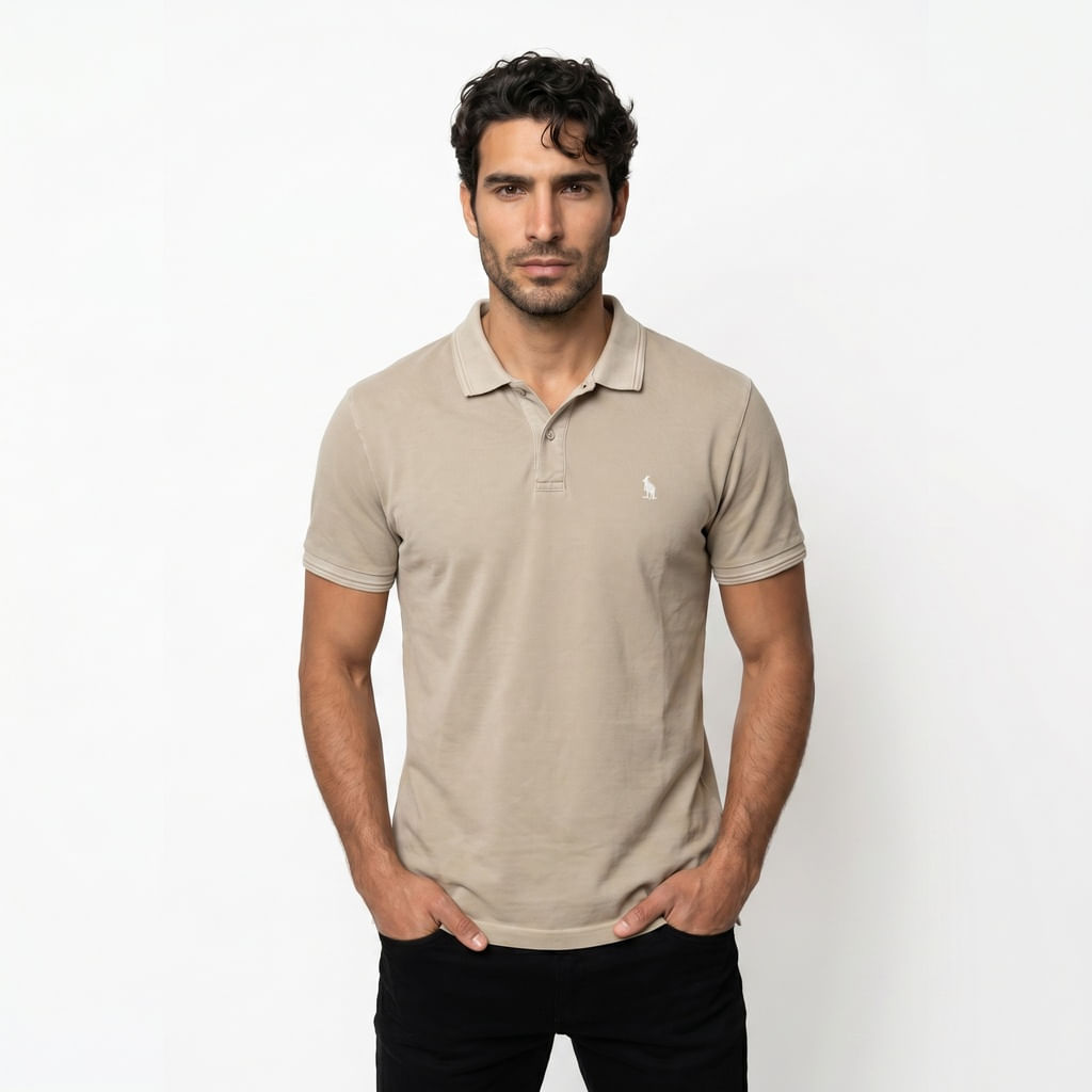 Polo Peitilho Sobreposto - Kaki