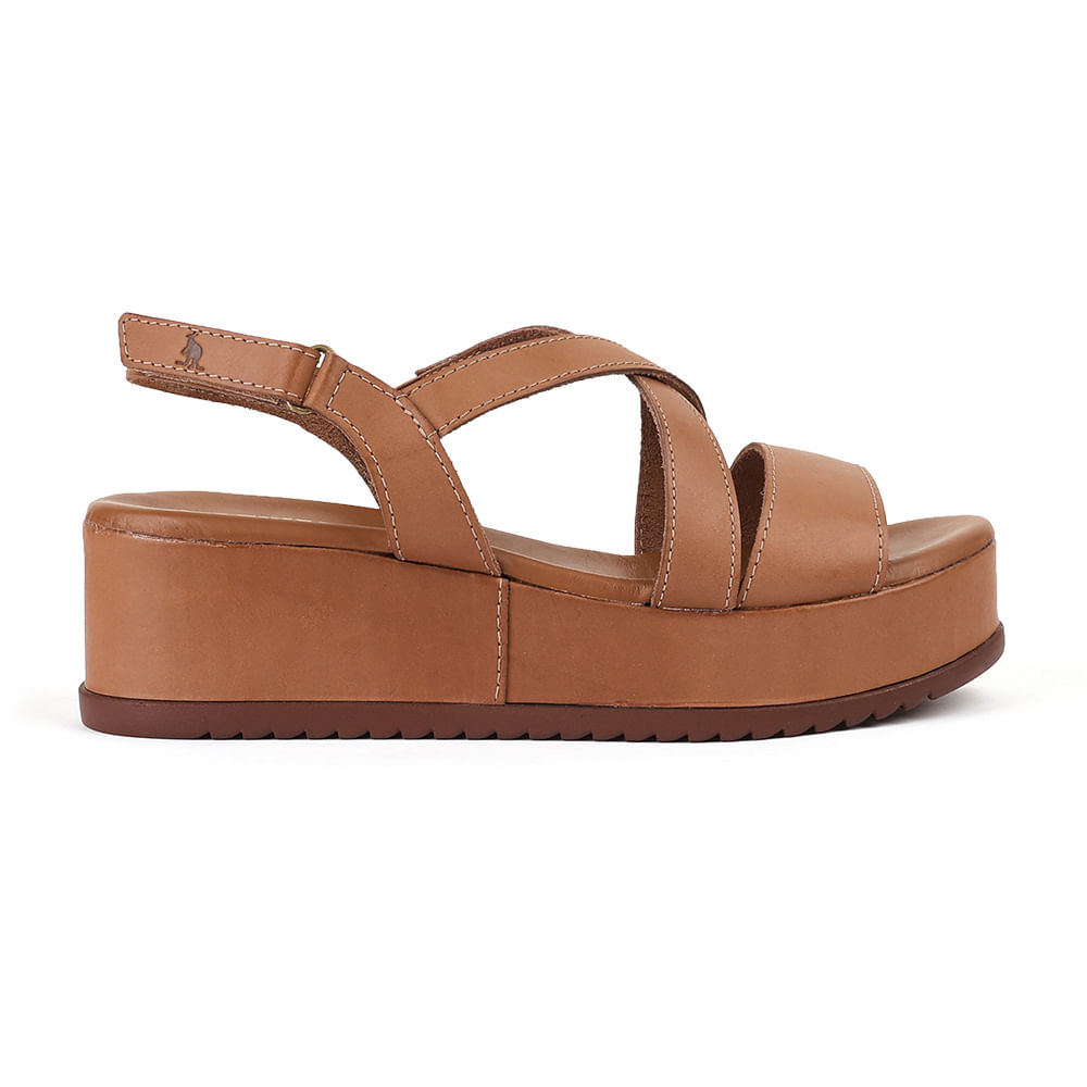 Sandalia Anabela Biarritz - Caramelo