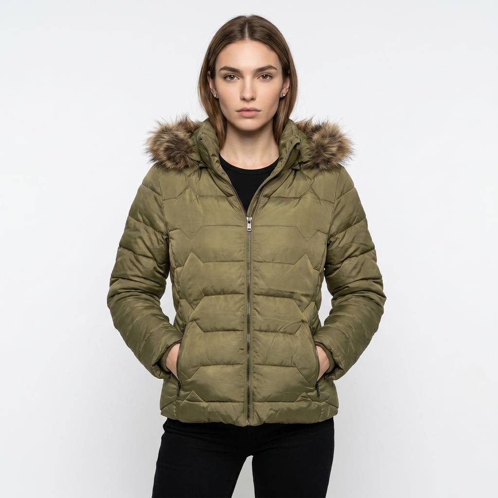 Jaqueta Nylon Gominhos - Verde
