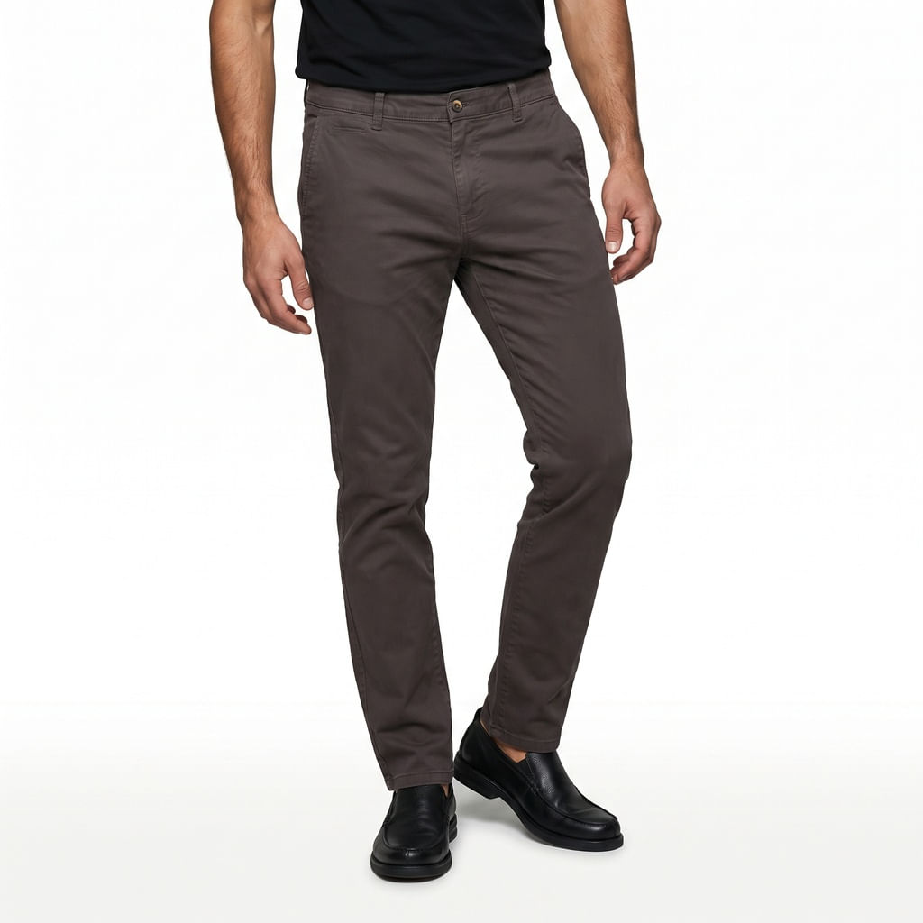 Calça Chino Elastano - Grafite